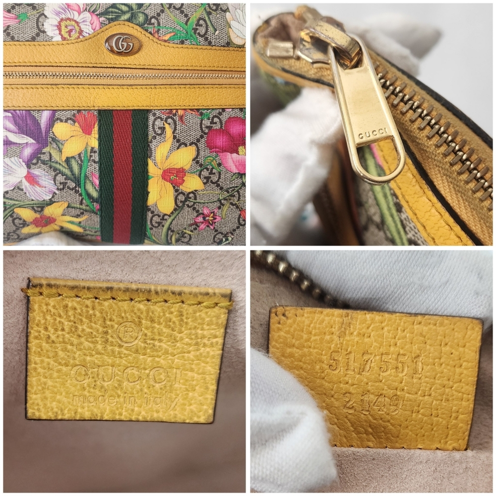 Auth Gucci GG Ophedia Floral Pouch/Clutch Bag - Picture 6 of 10